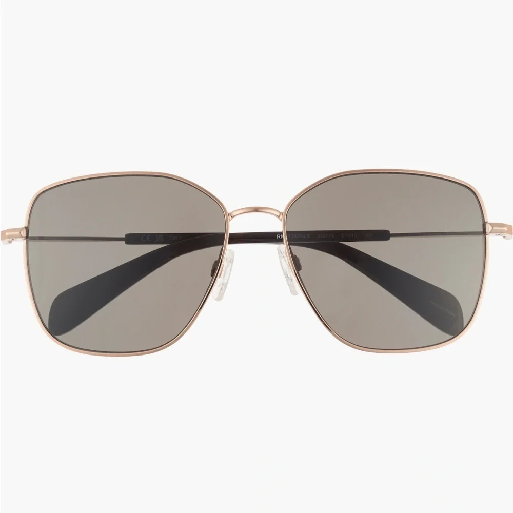 rag & bone 57mm Square Sunglasses in Rose Gold NWT